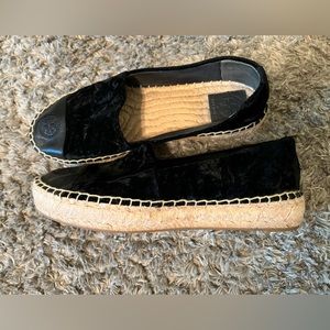 Tory Burch Velvet Espadrilles - Size 7